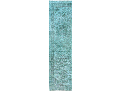 Tabriz Vintage hand-knotted wool runner in Overdyed, 2'4" x 10'2" — SKU O0942