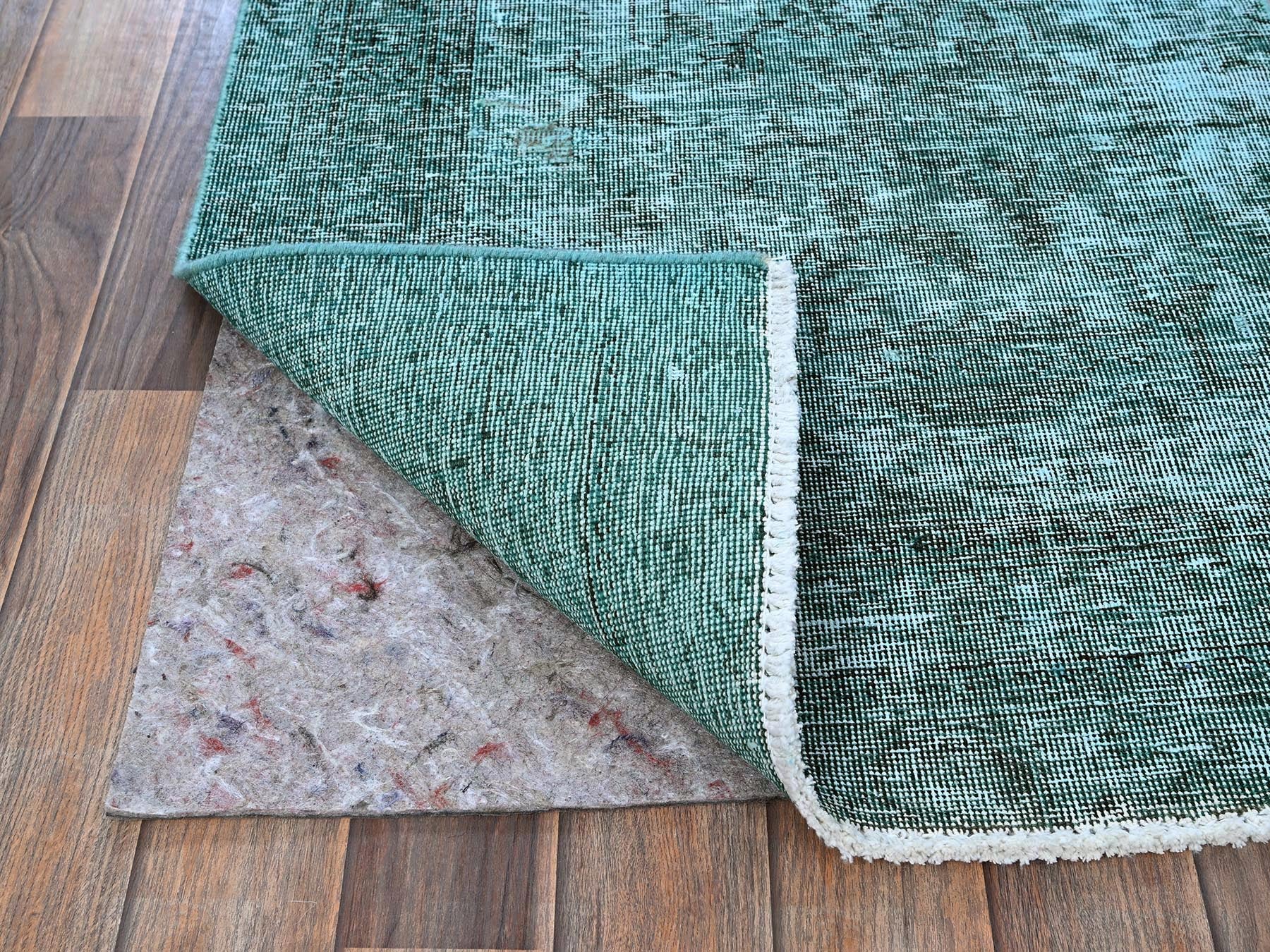 Tabriz Vintage hand-knotted wool runner in Overdyed, 2'4" x 10'2" — SKU O0942 (view 3)