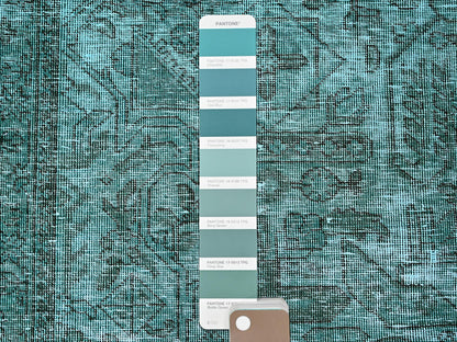 Tabriz Vintage hand-knotted wool runner in Overdyed, 2'4" x 10'2" — SKU O0942 (view 4)