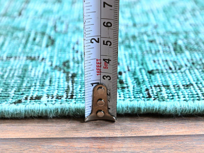 Tabriz Vintage hand-knotted wool runner in Overdyed, 2'4" x 10'2" — SKU O0942 (view 6)