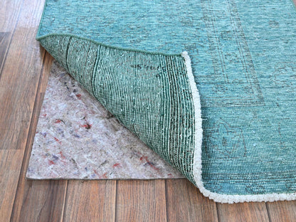 Tabriz Vintage hand-knotted wool runner in Overdyed, 2'4" x 11'2" — SKU O0944 (view 3)