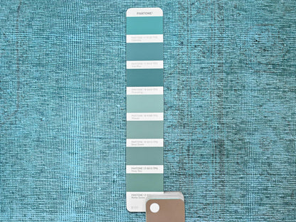 Tabriz Vintage hand-knotted wool runner in Overdyed, 2'4" x 11'2" — SKU O0944 (view 4)