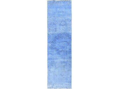 Tabriz Vintage hand-knotted wool runner in Overdyed, 2'6" x 9'10" — SKU O0945