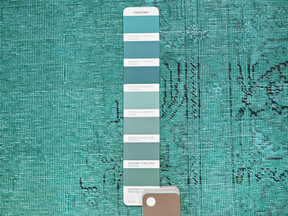 Tabriz Vintage hand-knotted wool runner in Overdyed, 2'3" x 7'5" — SKU O0946 (view 4)