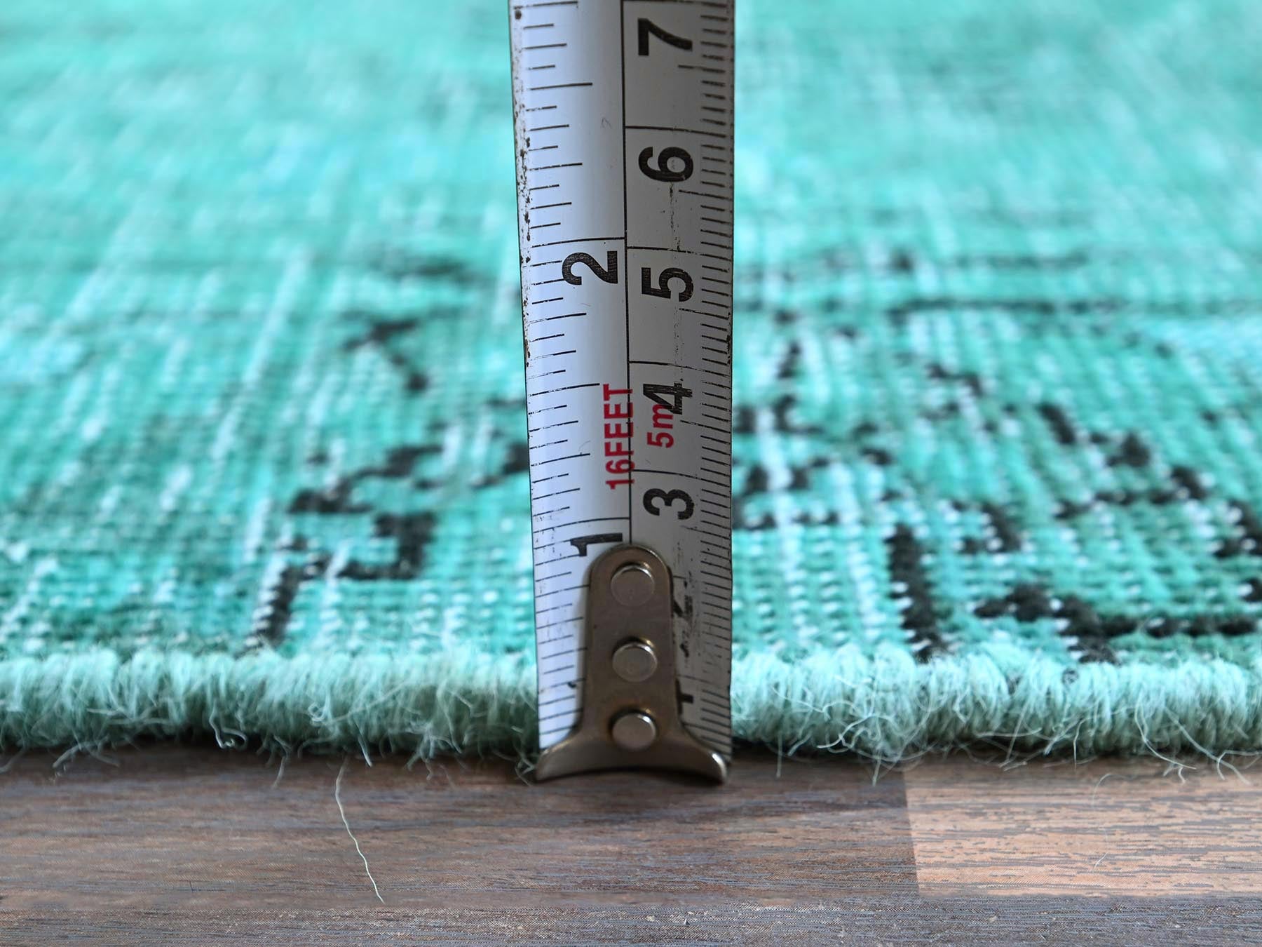 Tabriz Vintage hand-knotted wool runner in Overdyed, 2'3" x 7'5" — SKU O0946 (view 6)