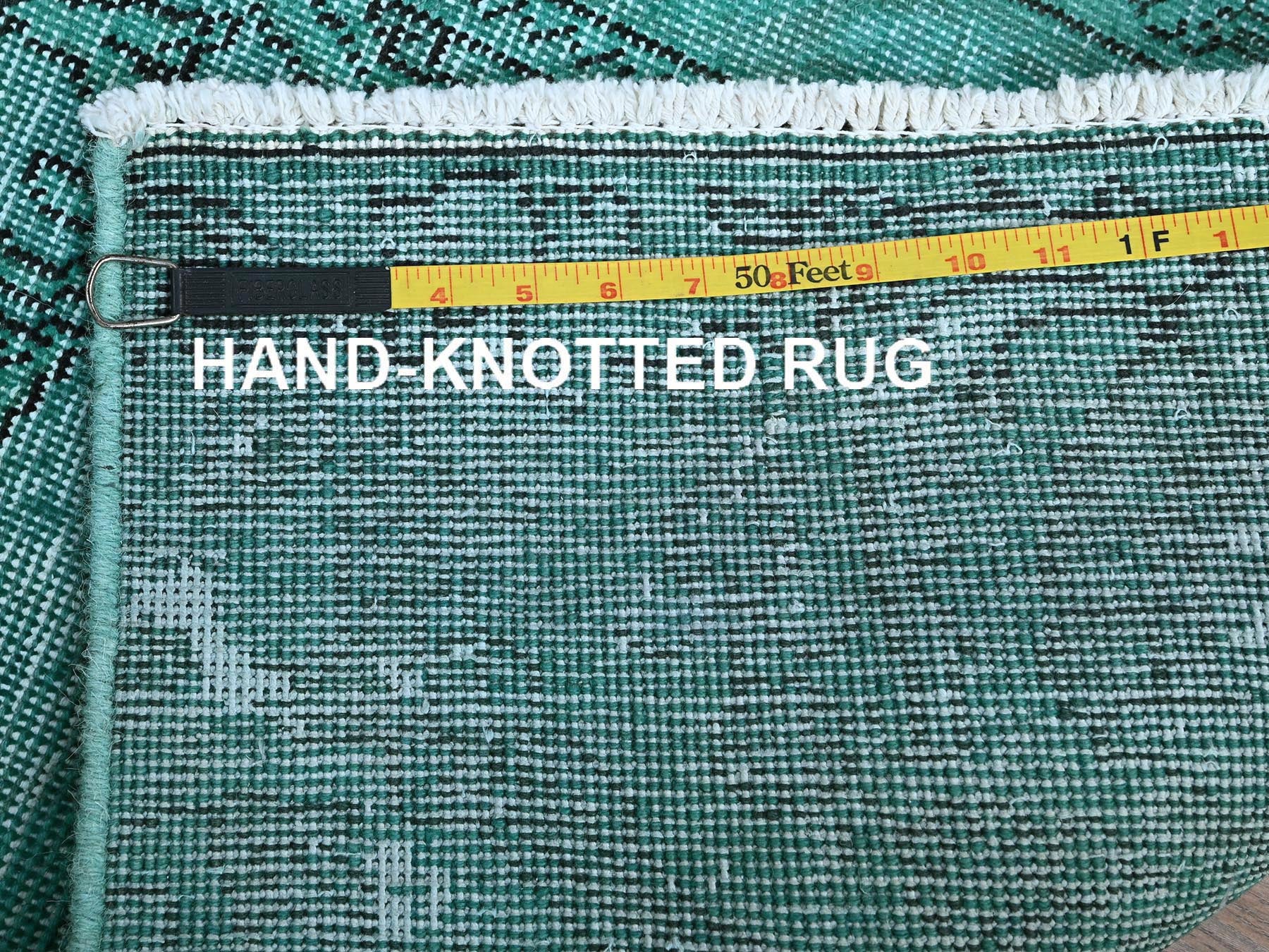 Tabriz Vintage hand-knotted wool runner in Overdyed, 2'3" x 7'5" — SKU O0946 (view 7)