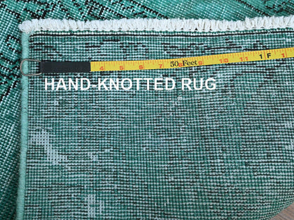 Tabriz Vintage hand-knotted wool runner in Overdyed, 2'3" x 7'5" — SKU O0946 (view 7)
