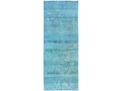 Tabriz Vintage hand-knotted wool runner in Overdyed, 2'3" x 6'1" — SKU O0948
