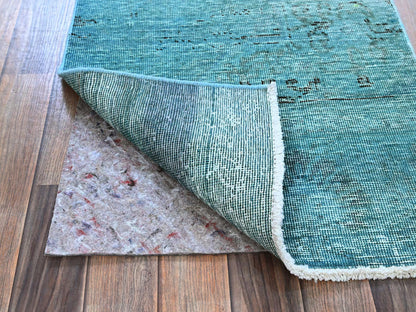 Tabriz Vintage hand-knotted wool runner in Overdyed, 2'3" x 6'1" — SKU O0948 (view 3)