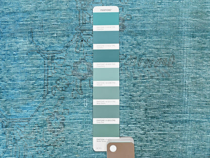Overdyed 2'3" x 6'1" Vintage Hand knotted Wool Rug - Sku: O0948