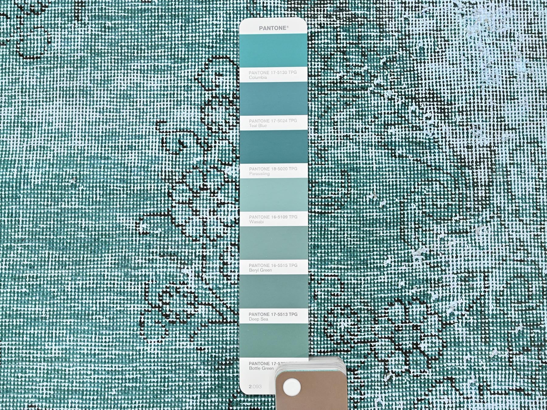 Tabriz Vintage hand-knotted wool runner in Overdyed, 1'11" x 5'8" — SKU O0949 (view 4)