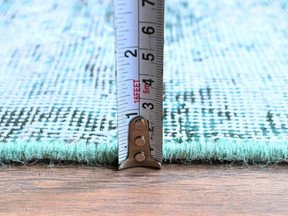 Tabriz Vintage hand-knotted wool runner in Overdyed, 1'11" x 5'8" — SKU O0949 (view 6)