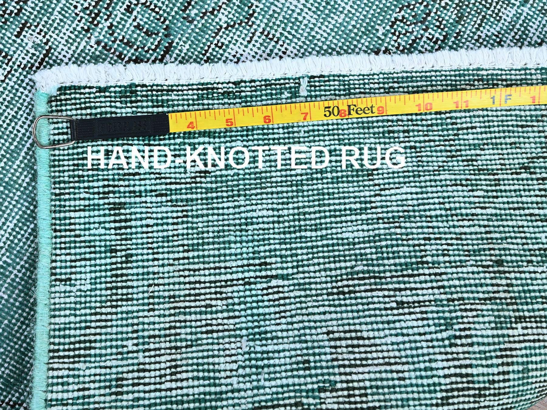 Tabriz Vintage hand-knotted wool runner in Overdyed, 1'11" x 5'8" — SKU O0949 (view 7)