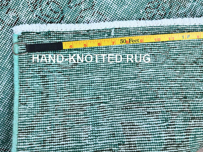 Tabriz Vintage hand-knotted wool runner in Overdyed, 1'11" x 5'8" — SKU O0949 (view 7)