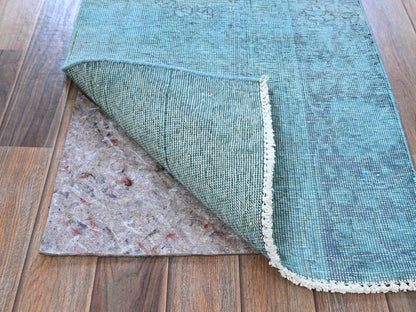 Tabriz Vintage hand-knotted wool rug in Overdyed, 1'11" x 3'2" — SKU O0951 (view 3)