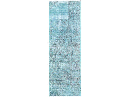 Tabriz Vintage hand-knotted wool runner in Overdyed, 1'11" x 5'9" — SKU O0952