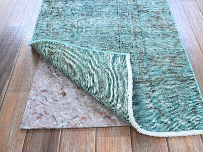 Tabriz Vintage hand-knotted wool runner in Overdyed, 1'11" x 5'9" — SKU O0952 (view 3)