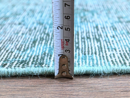 Tabriz Vintage hand-knotted wool runner in Overdyed, 1'11" x 5'9" — SKU O0952 (view 6)