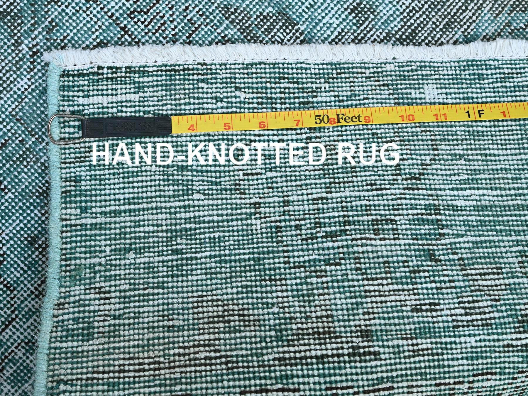 Tabriz Vintage hand-knotted wool runner in Overdyed, 1'11" x 5'9" — SKU O0952 (view 7)