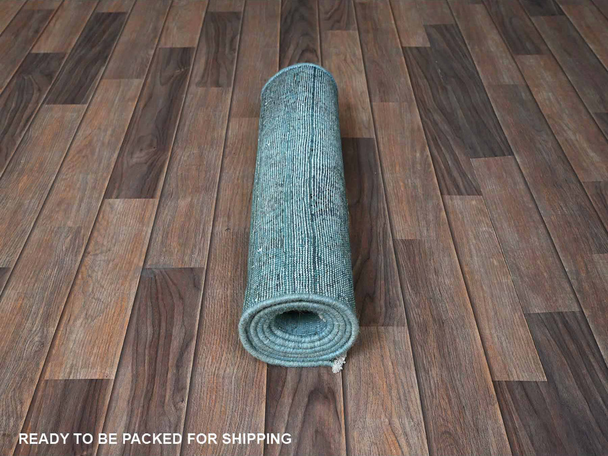 Persian Vintage hand-knotted wool runner in Overdyed, 2' x 6', SKU O0954 (view 5)