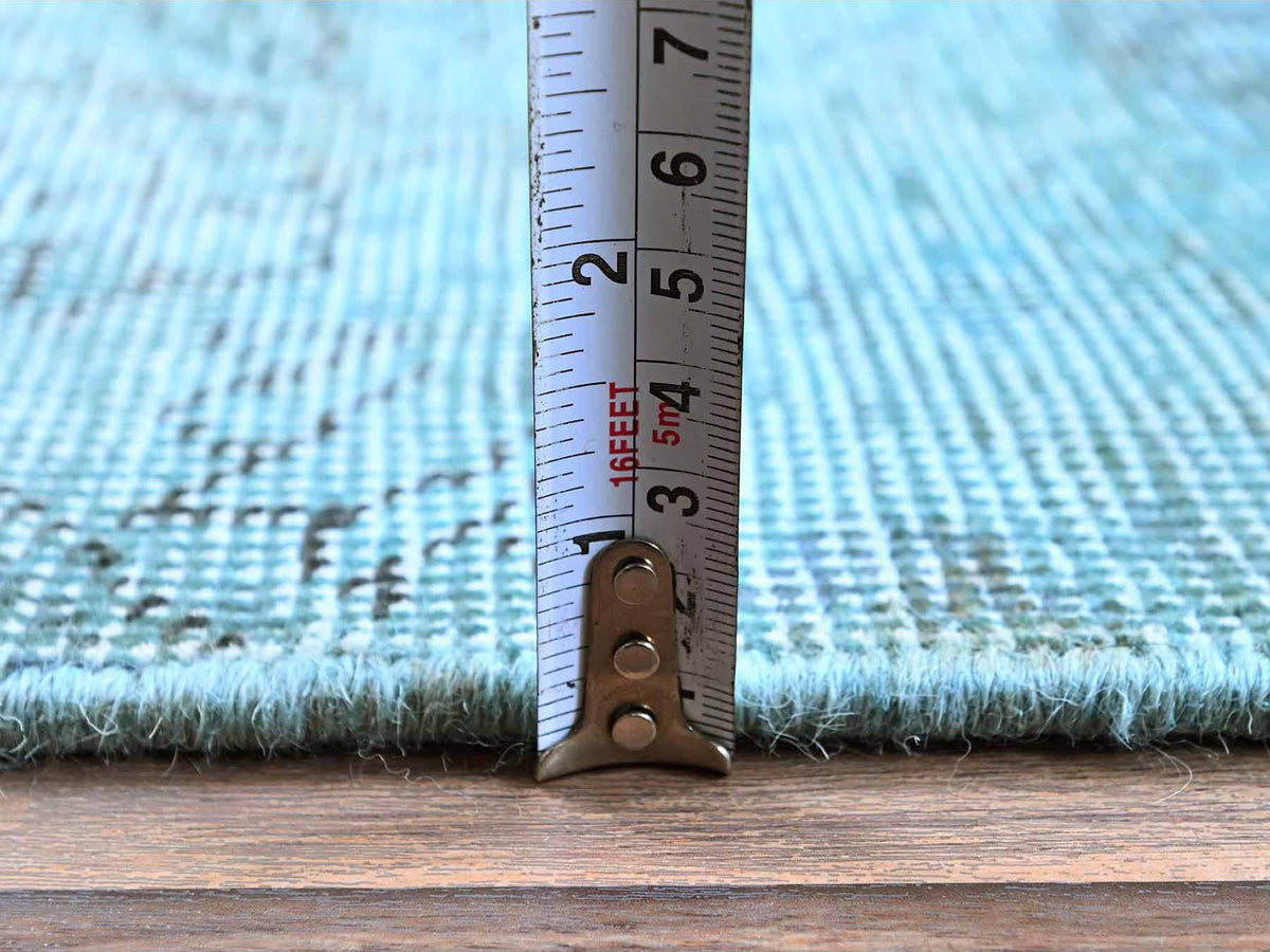 Persian Vintage hand-knotted wool runner in Overdyed, 2' x 6', SKU O0954 (view 6)