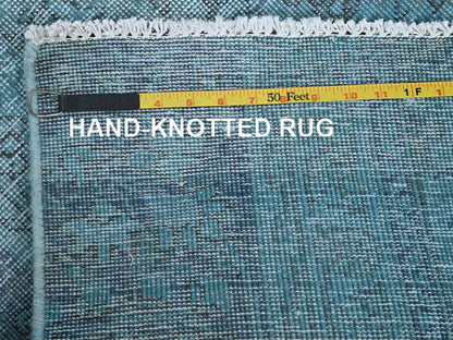Persian Vintage hand-knotted wool runner in Overdyed, 2' x 6', SKU O0954 (view 7)