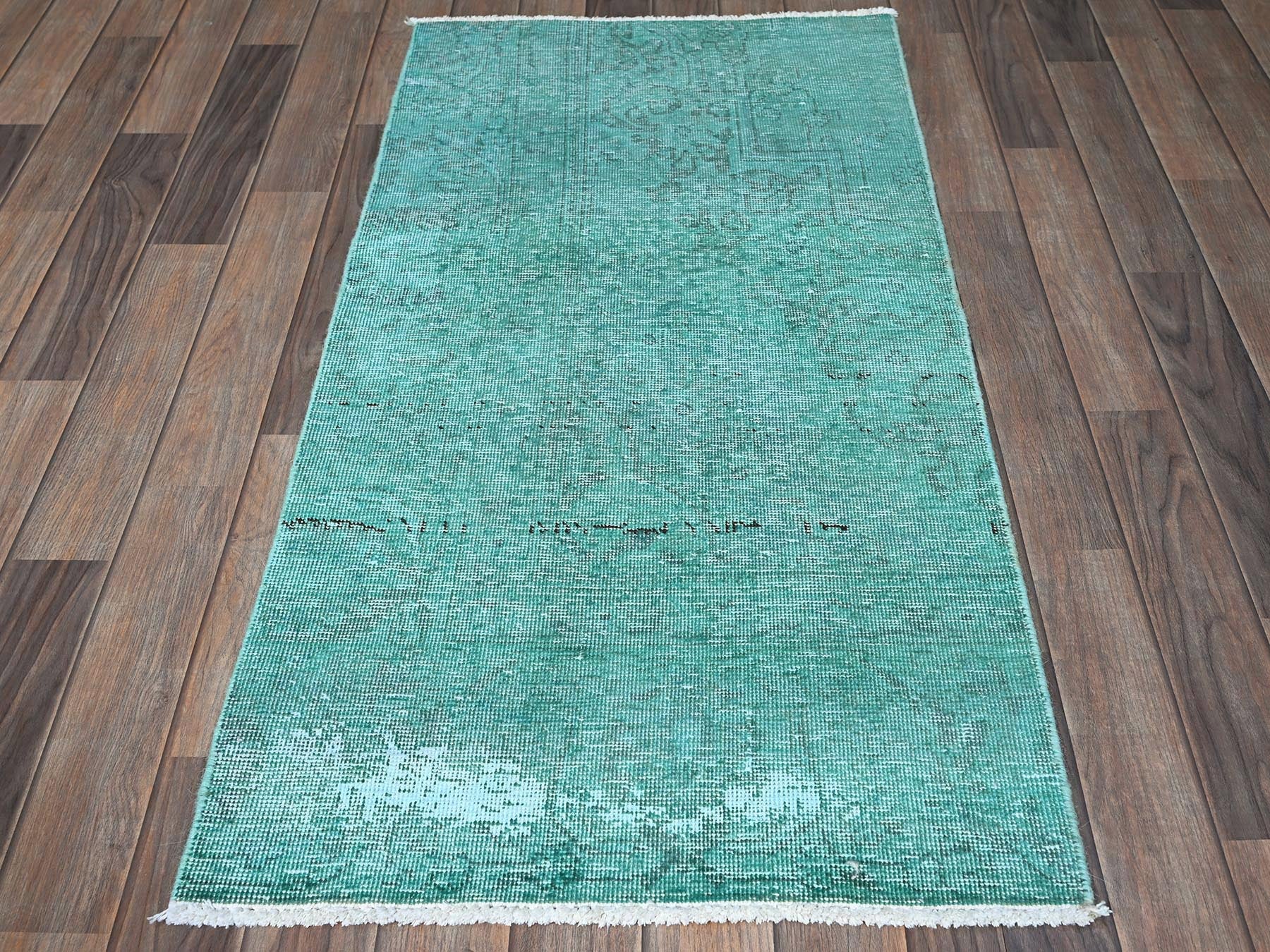 Tabriz Vintage hand-knotted wool rug in Overdyed, 2'3" x 4'6" — SKU O0955 (view 2)