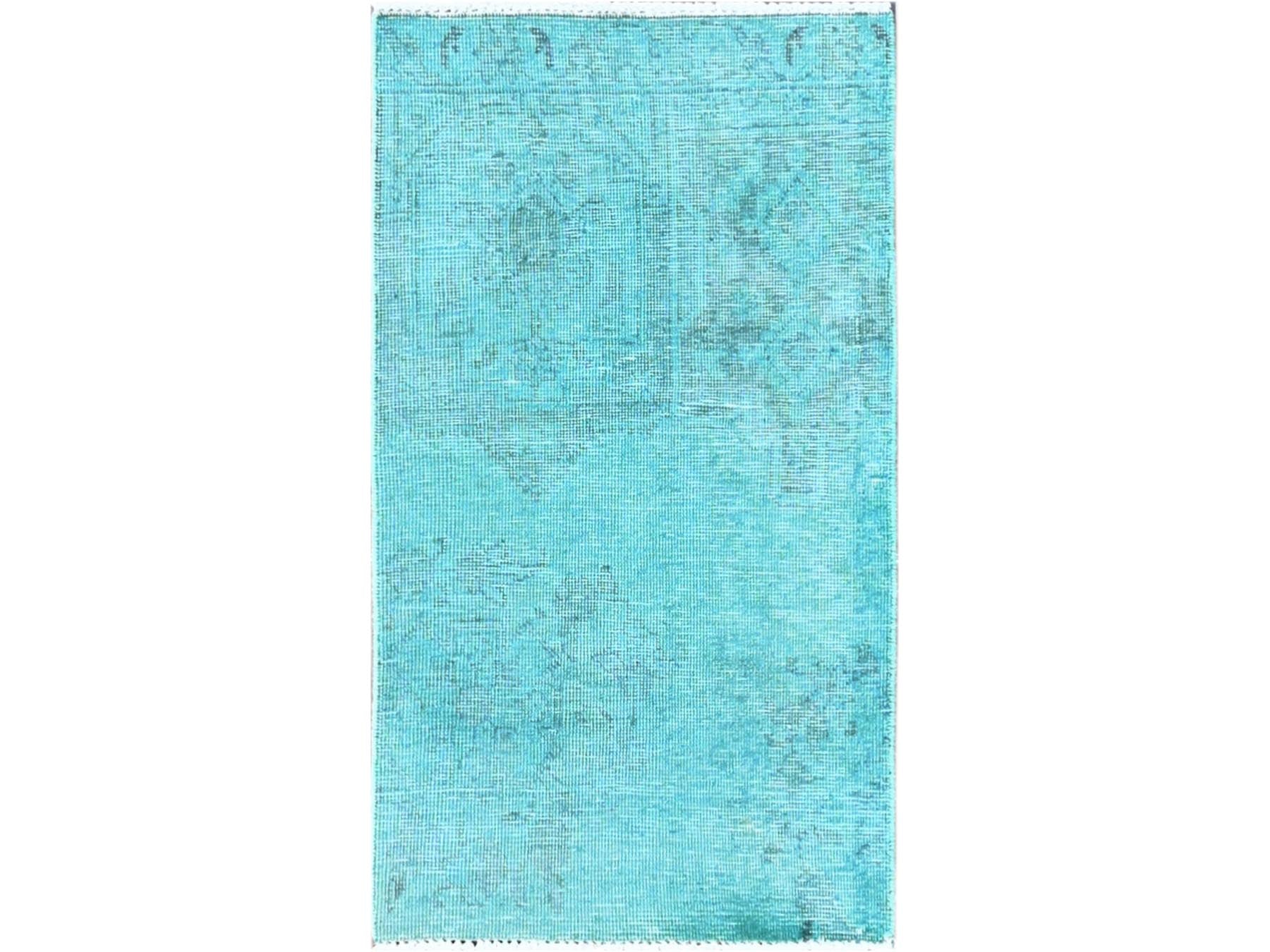 Tabriz Vintage hand-knotted wool rug in Overdyed, 1'11" x 3'6" — SKU O0957