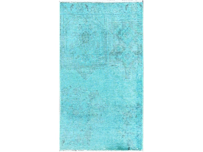 Tabriz Vintage hand-knotted wool rug in Overdyed, 1'11" x 3'6" — SKU O0957