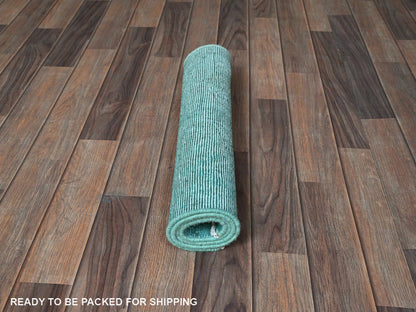Tabriz Vintage hand-knotted wool rug in Overdyed, 1'11" x 3'6" — SKU O0957 (view 5)