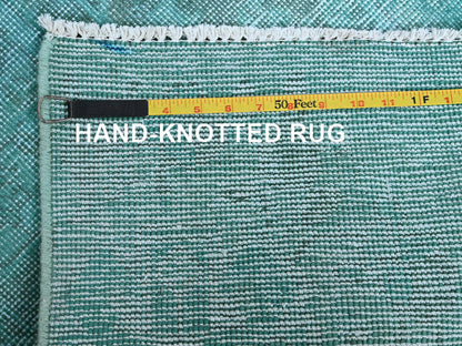 Overdyed 1'11" x 3'6" Vintage Hand knotted Wool Rug - Sku: O0957