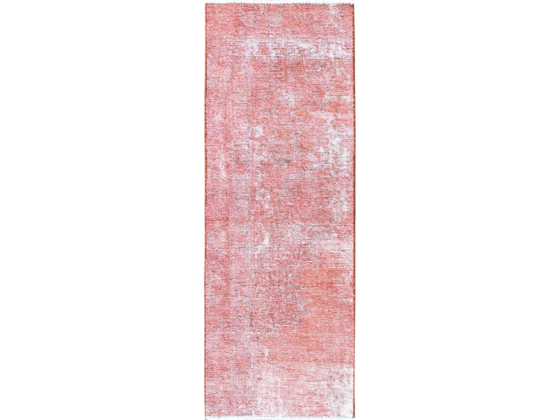 Tabriz Vintage hand-knotted wool runner in Overdyed, 1'11" x 5'6" — SKU O0958