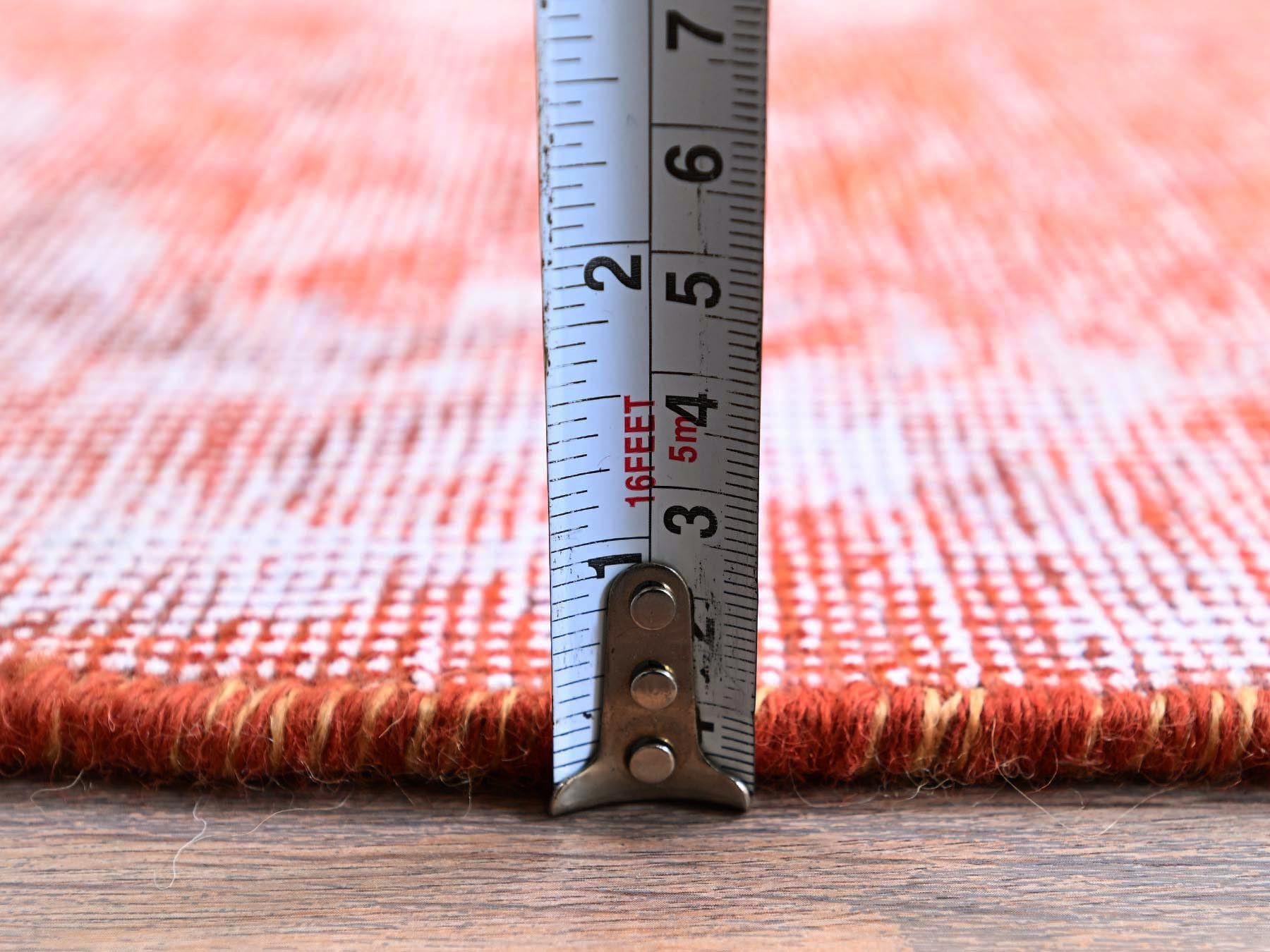 Tabriz Vintage hand-knotted wool runner in Overdyed, 1'11" x 5'6" — SKU O0958 (view 6)