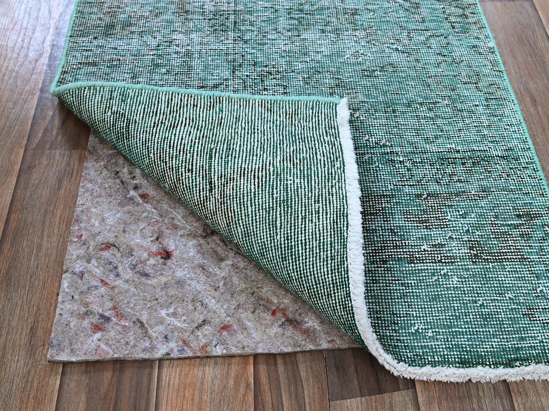 Tabriz Vintage hand-knotted wool runner in Overdyed, 2' x 5'8" — SKU O0962 (view 3)