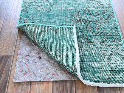 Tabriz Vintage hand-knotted wool runner in Overdyed, 1'11" x 5'7" — SKU O0963 (view 3)