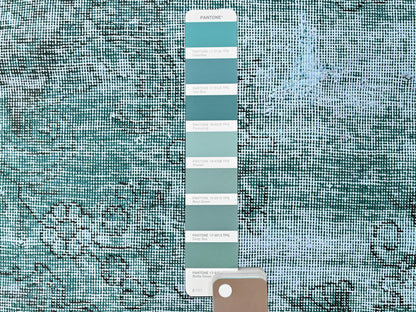 Tabriz Vintage hand-knotted wool runner in Overdyed, 1'11" x 5'7" — SKU O0963 (view 4)