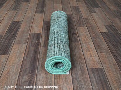 Tabriz Vintage hand-knotted wool runner in Overdyed, 1'11" x 5'7" — SKU O0963 (view 5)