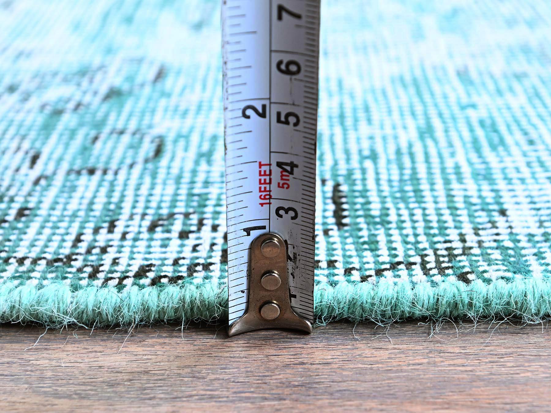 Tabriz Vintage hand-knotted wool runner in Overdyed, 1'11" x 5'7" — SKU O0963 (view 6)
