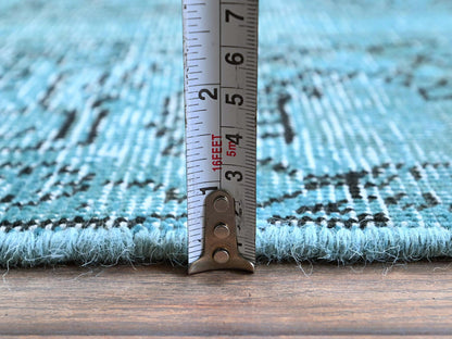 Tabriz Vintage hand-knotted wool runner in Overdyed, 2'3" x 6'2" — SKU O0966 (view 6)