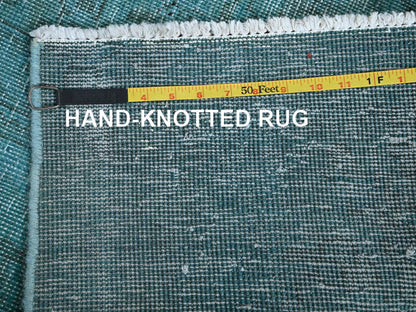 Tabriz Vintage hand-knotted wool runner in Overdyed, 2'3" x 6'2" — SKU O0966 (view 7)