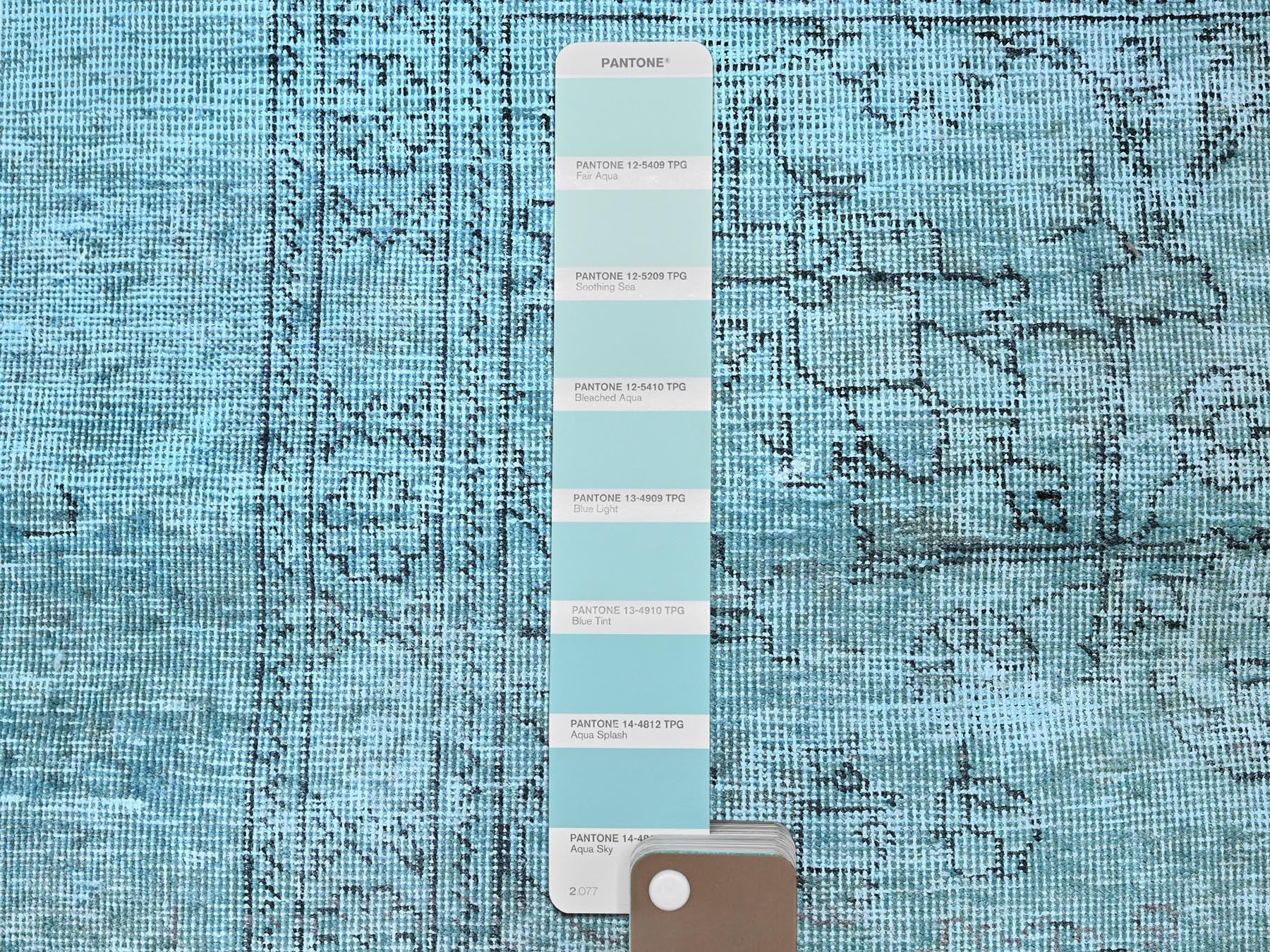 Tabriz Vintage hand-knotted wool rug in Overdyed, 3'1" x 5'1" — SKU O0970 (view 4)
