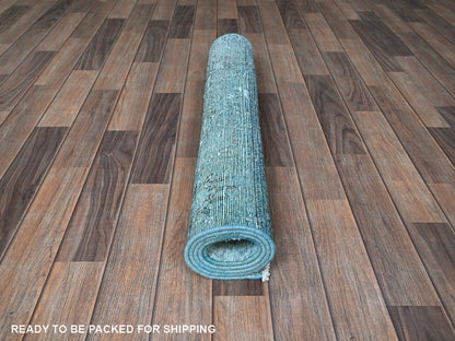 Tabriz Vintage hand-knotted wool rug in Overdyed, 3'1" x 5'1" — SKU O0970 (view 5)