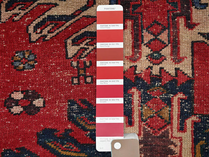 Vintage hand-knotted wool runner in Red, 2'4" x 8'11" — SKU O0986 (view 4)