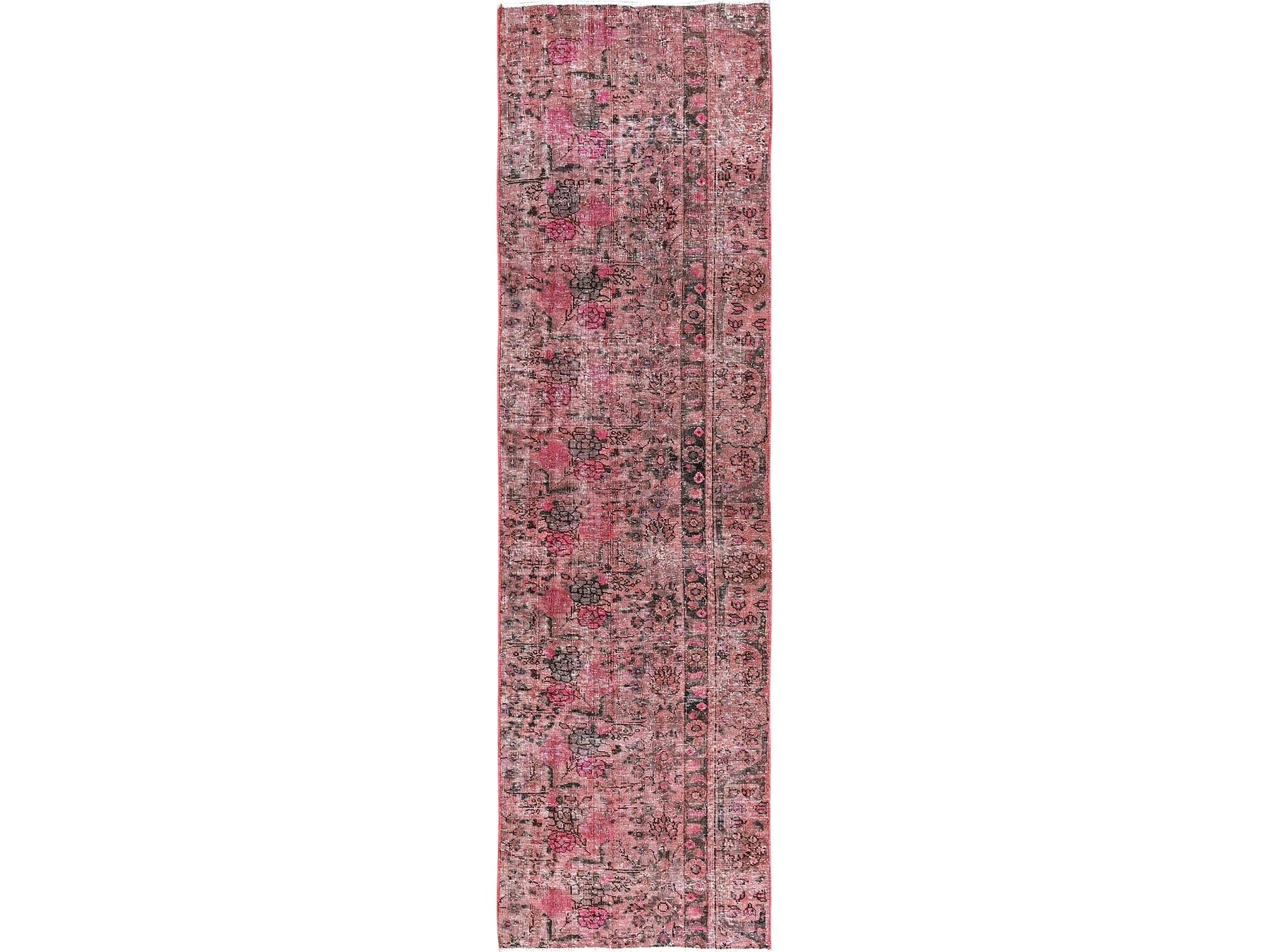 Tabriz Vintage hand-knotted wool runner in Overdyed, 2'6" x 9'3" — SKU O0989
