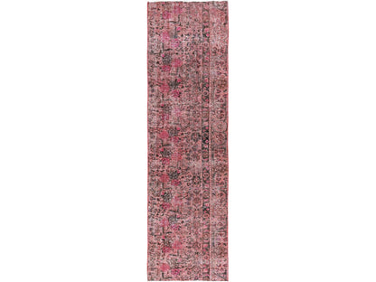 Tabriz Vintage hand-knotted wool runner in Overdyed, 2'6" x 9'3" — SKU O0989