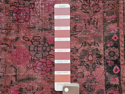 Tabriz Vintage hand-knotted wool runner in Overdyed, 2'6" x 9'3" — SKU O0989 (view 4)