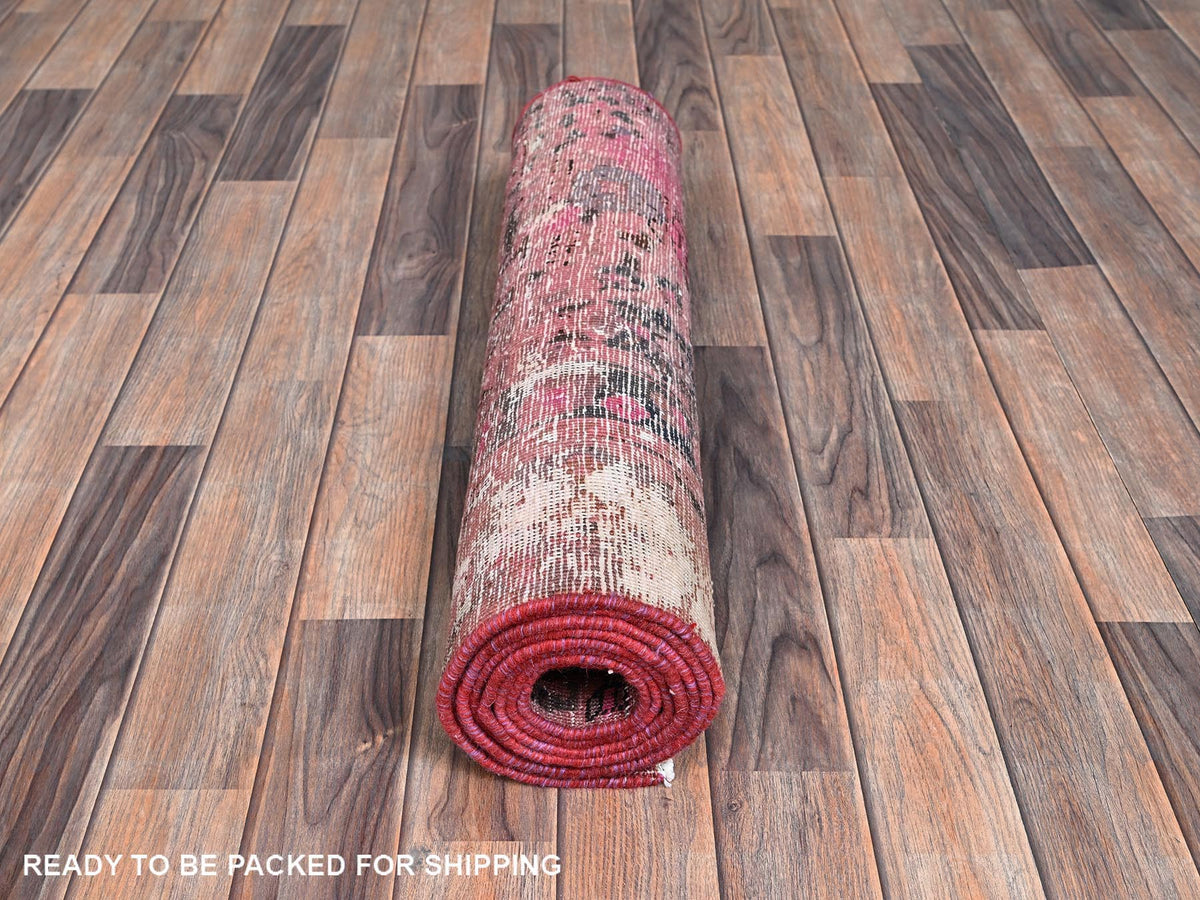 Tabriz Vintage hand-knotted wool runner in Overdyed, 2'6" x 9'3" — SKU O0989 (view 5)
