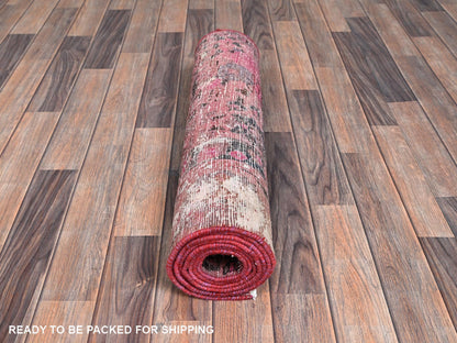 Tabriz Vintage hand-knotted wool runner in Overdyed, 2'6" x 9'3" — SKU O0989 (view 5)