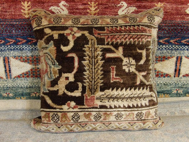 Handwoven accent pillow cover, detail view