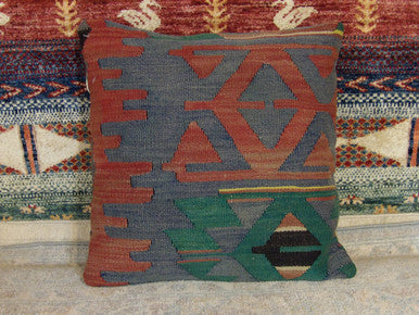 Handwoven accent pillow cover, detail view
